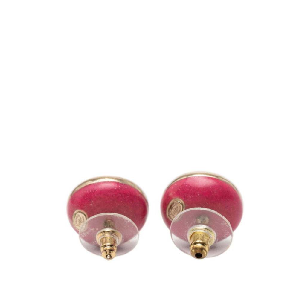 CHANEL Pink Logo Earrings - Picture 2 of 4